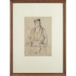 WILLIAM SIMPSON (1823-1899) 'HIGHLANDER' pencil and crayon on paper, inscribed lower right BY THE