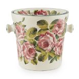 A LARGE WEMYSS WARE SLOP PAIL 'CABBAGE ROSES' PATTERN, EARLY 20TH CENTURY painted mark WEMYSS,