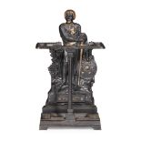 A SCOTTISH CAST IRON STICK STAND CIRCA 1890 the backplate cast with the figure of William Wallace