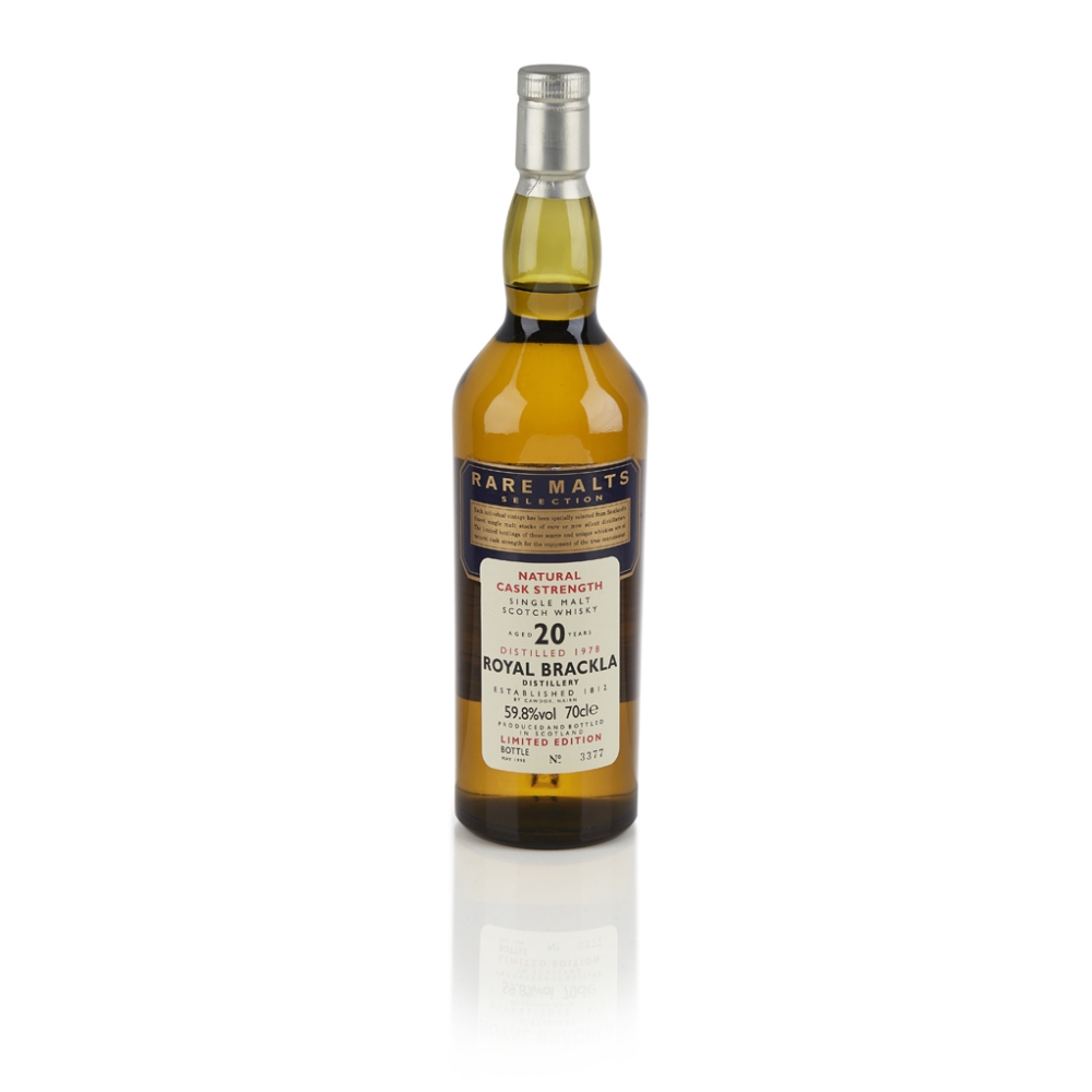 ROYAL BRACKLA 1978 20 YEAR OLD - RARE MALTS bottled in 1998, number 3377, with carton 70cl/ 49.8%