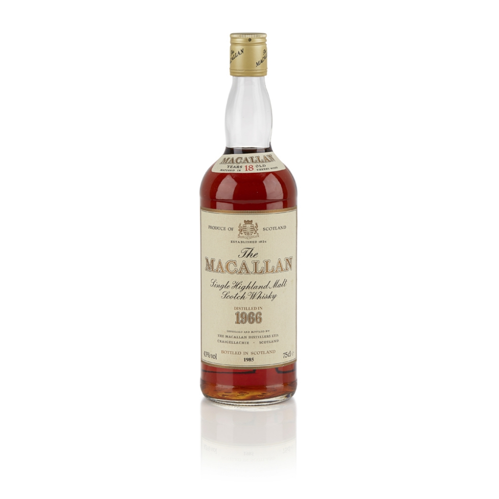 THE MACALLAN 1966 18 YEAR OLD matured in sherry casks, bottled in 1985 75cl/ 43% Note: This