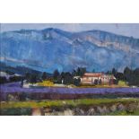 [§] ARCHIE FORREST (SCOTTISH B.1950) LAVENDER, DROME, 2001 Signed, oil on canvas 41cm x 61cm (16in x