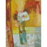 [§] JOHN BELLANY C.B.E., R.A., H.R.S.A. (SCOTTISH 1942-2013) FLOWERS IN A VASE Signed, oil on