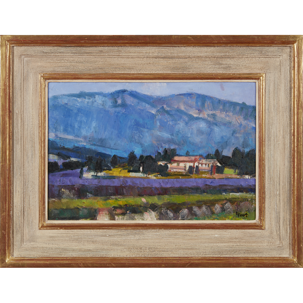 [§] ARCHIE FORREST (SCOTTISH B.1950) LAVENDER, DROME, 2001 Signed, oil on canvas 41cm x 61cm (16in x - Image 2 of 2