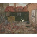 [§] ROBERT SAWYERS (BRITISH 1923-2002) CAT AND DOG MEAT SHOP Signed with initials, oil on canvas
