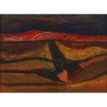 [§] DAVID MCLEOD MARTIN R.S.W., R.G.I. (SCOTTISH 1922-2019) SCARRED LANDSCAPE Signed, oil on board