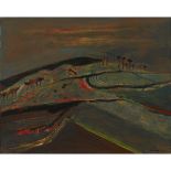 [§] DAVID MCLEOD MARTIN R.S.W., R.G.I. (SCOTTISH 1922-2018) LANDSCAPE AT DUSK Signed, oil on