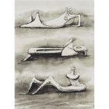 [§] HENRY MOORE (BRITISH 1898-1986) FIGURES IN SNOW, 1976 Signed and inscribed with title and