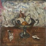 [§] JOHN G. BOYD R.G.I. (SCOTTISH 1940-2001) CHALICE WITH SHELLS Signed, oil on canvas 50cm x