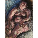 [§] PETER HOWSON (SCOTTISH B.1958) BIG GIRL Pastel and charcoal 20cm x 28cm (4in x 8in) Exhibited: