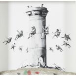 [§] BANKSY (BRITISH B.1974) WALLED OFF HOTEL Digital print and concrete relief 22cm x 22cm (8.75in x