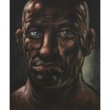 [§] PETER HOWSON O.B.E. (SCOTTISH B.1958) HEAD Signed, oil on canvas 29cm x 24cm (11.5in x 9.5in)