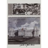 [§] CHRISTO & JEANNE-CLAUDE (BULGARIAN B.1935) REICHSTAG, WRAPPED Signed, offset lithograph 42cm x