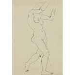 [§] ROBERT COLQUHOUN (SCOTTISH 1914-1962) NUDE WITH RAISED ARMS, 1939 Pen and ink 28cm x 19cm (