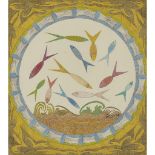 [§] SCOTTIE WILSON (SCOTTISH 1888-1972) FISH FANTASY, C.1950 Signed, pen, ink and crayon 37cm x 34cm