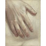 [§] ALISON WATT O.B.E., R.S.A. (SCOTTISH B.1965) HAND ON LEFT BREAST Inscribed with title and