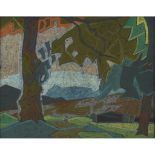 ERIC ROBERTSON (SCOTTISH 1887-1941) FUTURIST LANDSCAPE, C. 1920 Pastel 25cm x 32cm (9.75in x 12.5in)