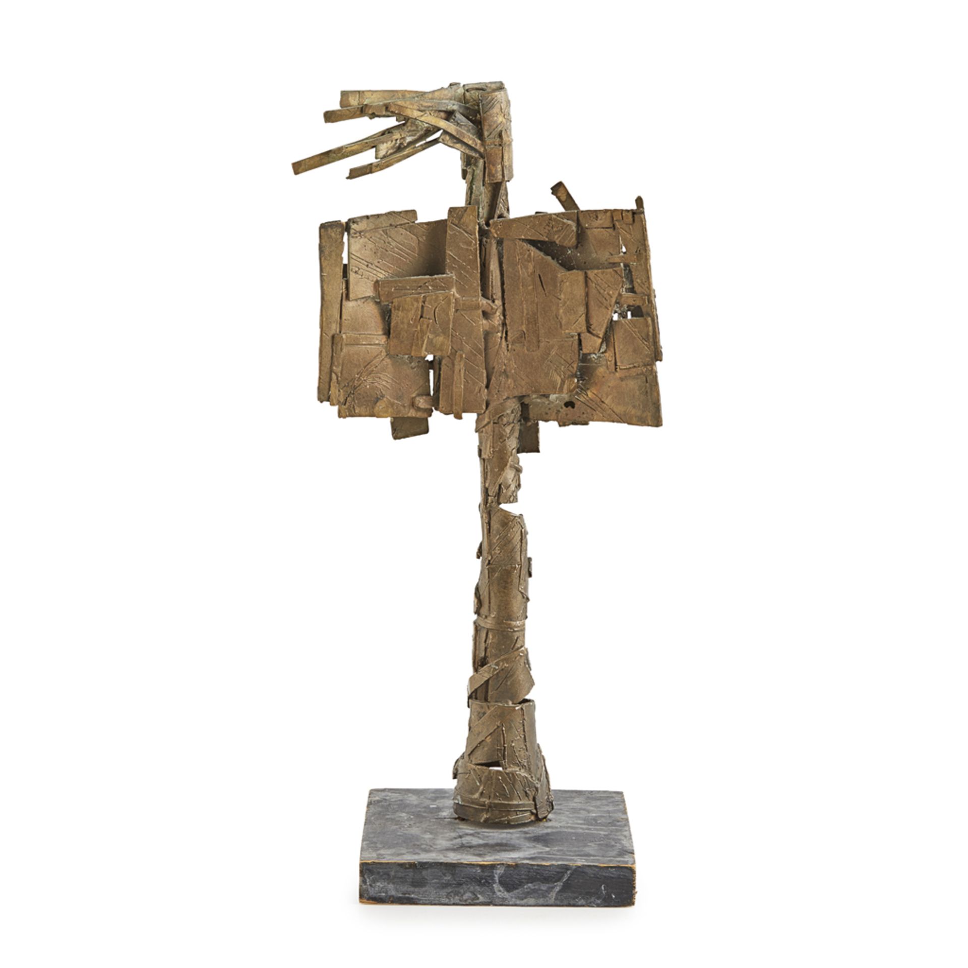 [§] EVA RENÉE NELE (GERMAN B.1932) ENGEL, 1966 Bronze on a wooden base 42cm x 23cm (16.5in x 9in)