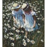 [§] SHERREE VALENTINE DAINES (BRITISH B.1959) FIELD OF DAISIES Signed with initials, oil on board