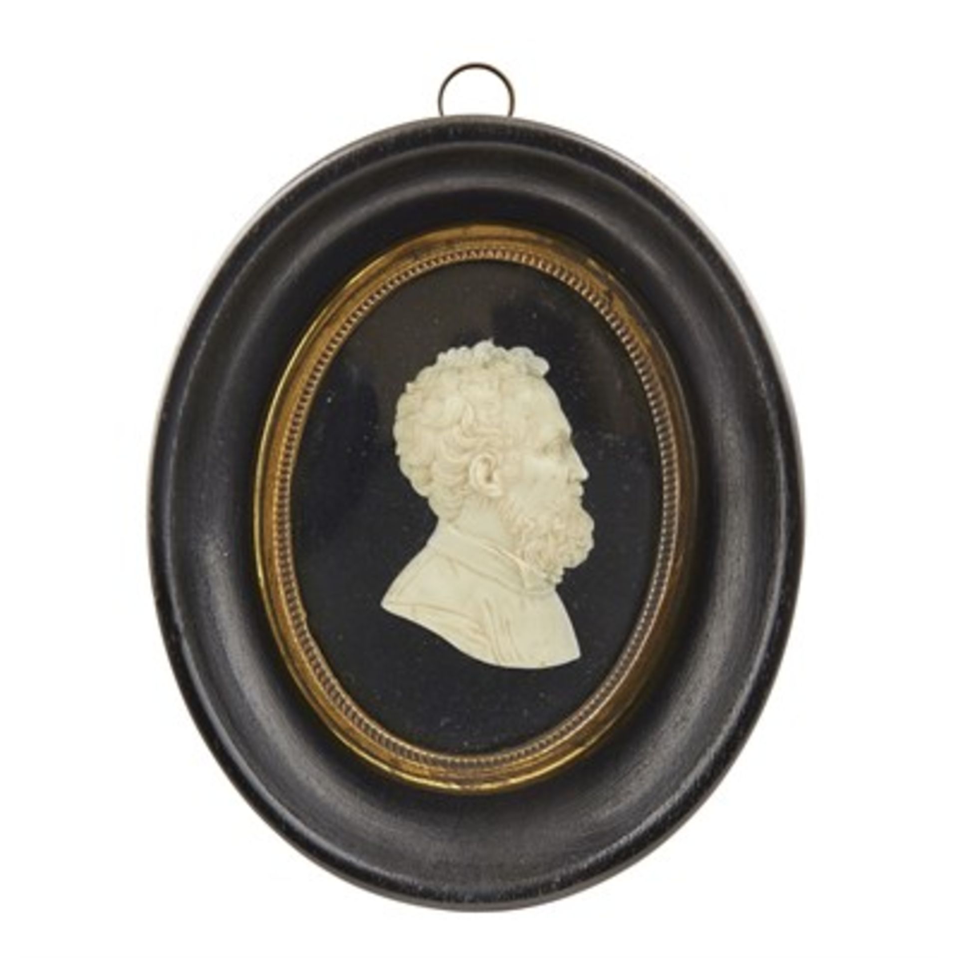 Y FIVE TASSIE STYLE CAMEO IVORY PORTRAITS 19TH CENTURY all in profile, including the Duke of - Image 6 of 6