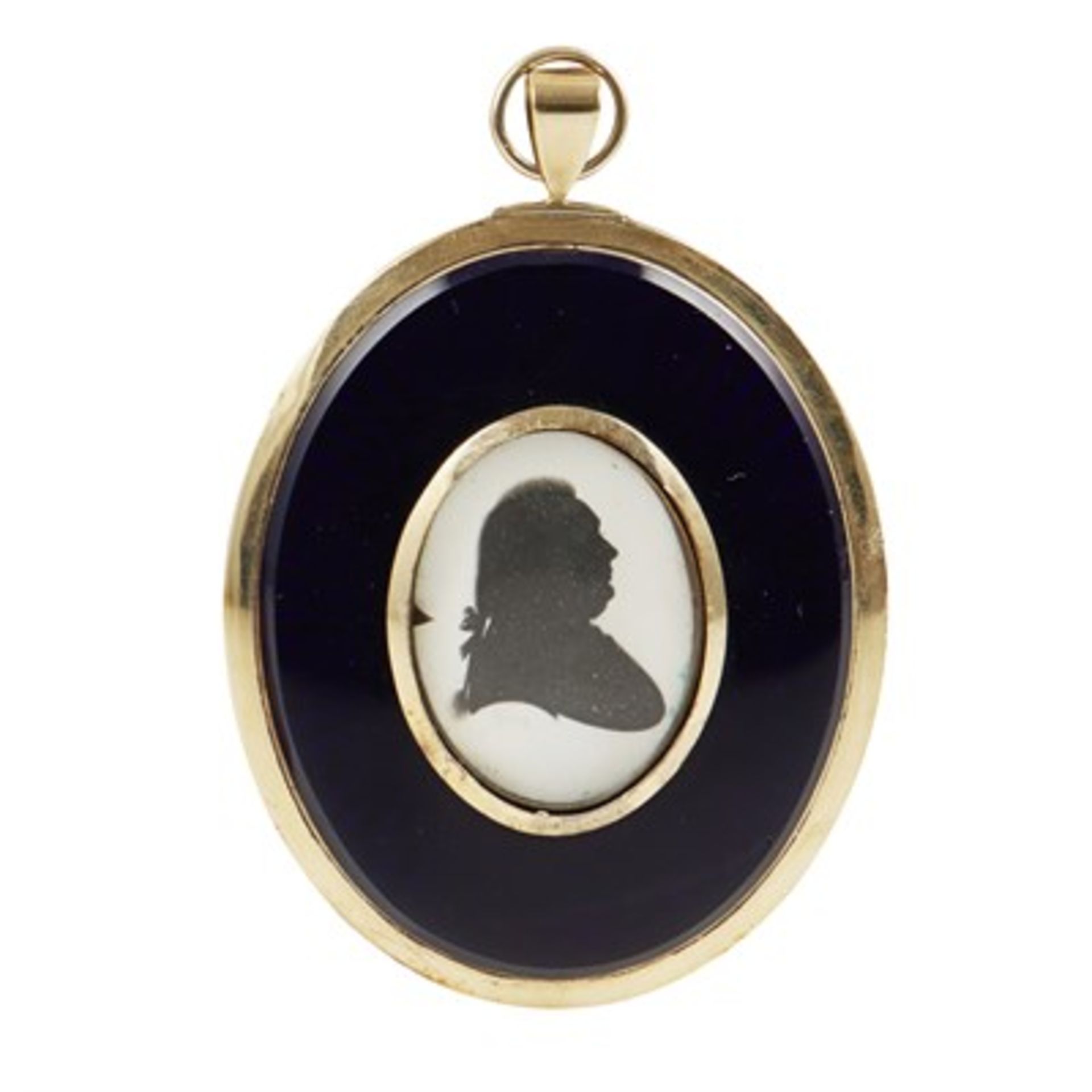 Y JOHN MIERS (BRITISH 1756-1821) TWO PORTRAIT SILHOUETTES oval, on ivory, signed MIERS., of a - Image 3 of 3