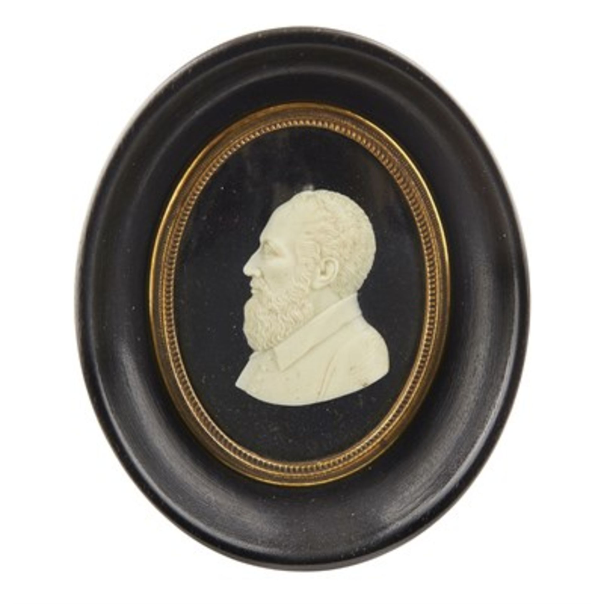 Y FIVE TASSIE STYLE CAMEO IVORY PORTRAITS 19TH CENTURY all in profile, including the Duke of - Image 4 of 6