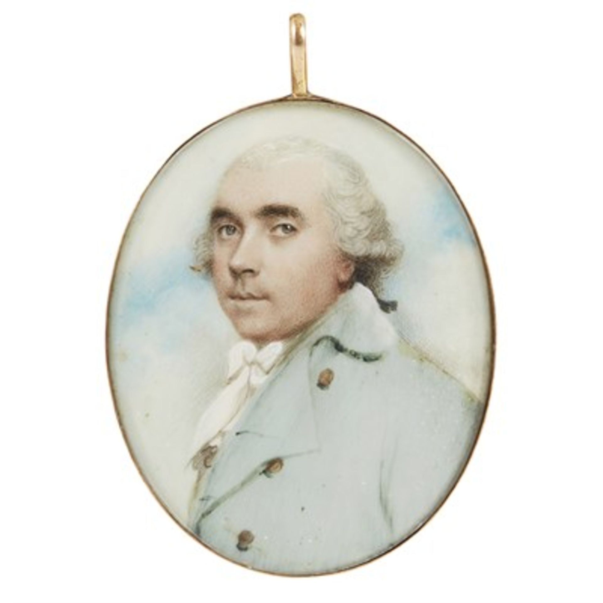 Y ANDREW PLIMER (BRITISH 1763-1837) PORTRAIT MINIATURE OF A GENTLEMAN watercolour on ivory, oval,