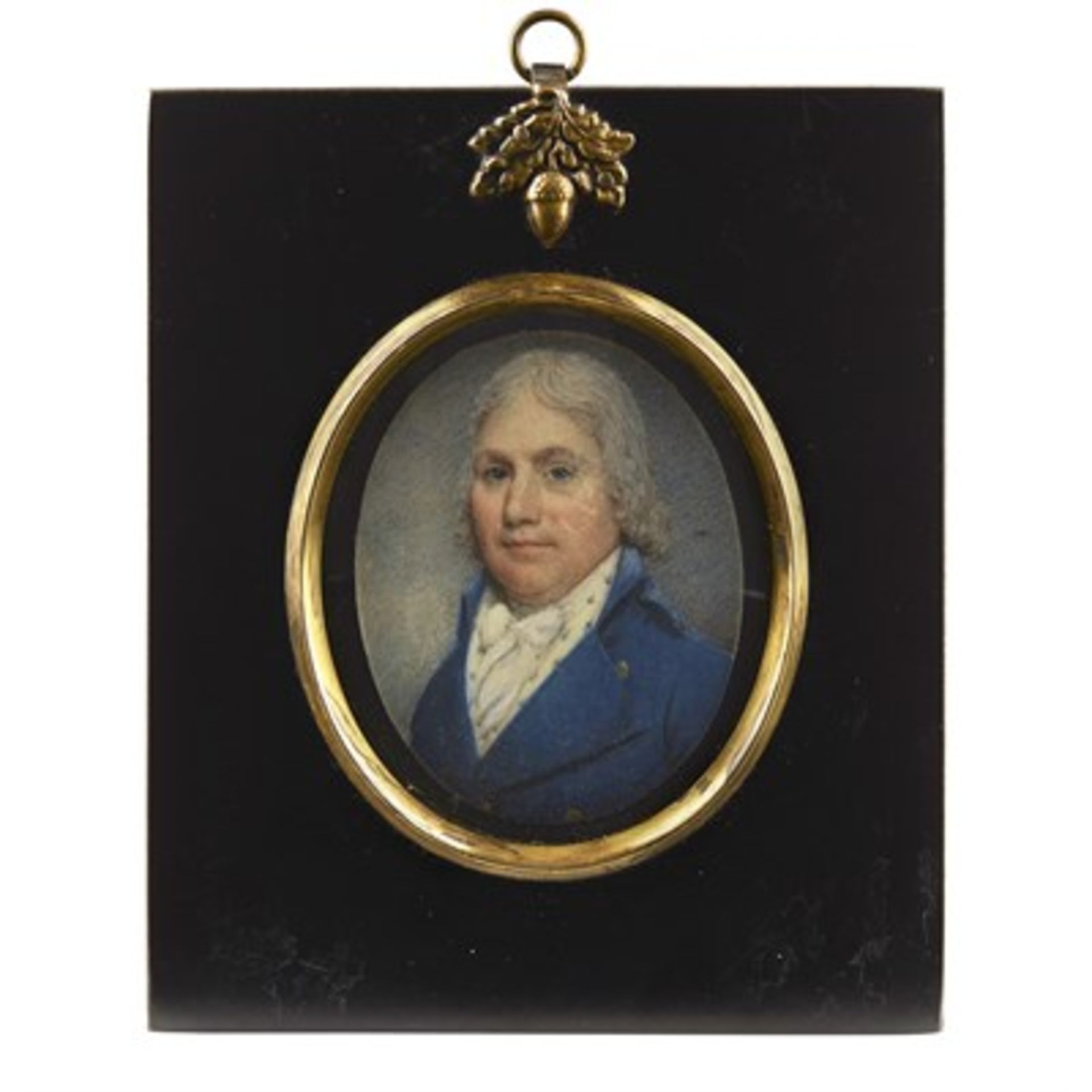 Y ENGLISH SCHOOL, LATE 18TH/ EARLY 19TH CENTURY TWO PORTRAIT MINIATURES oval, watercolour on - Image 2 of 3