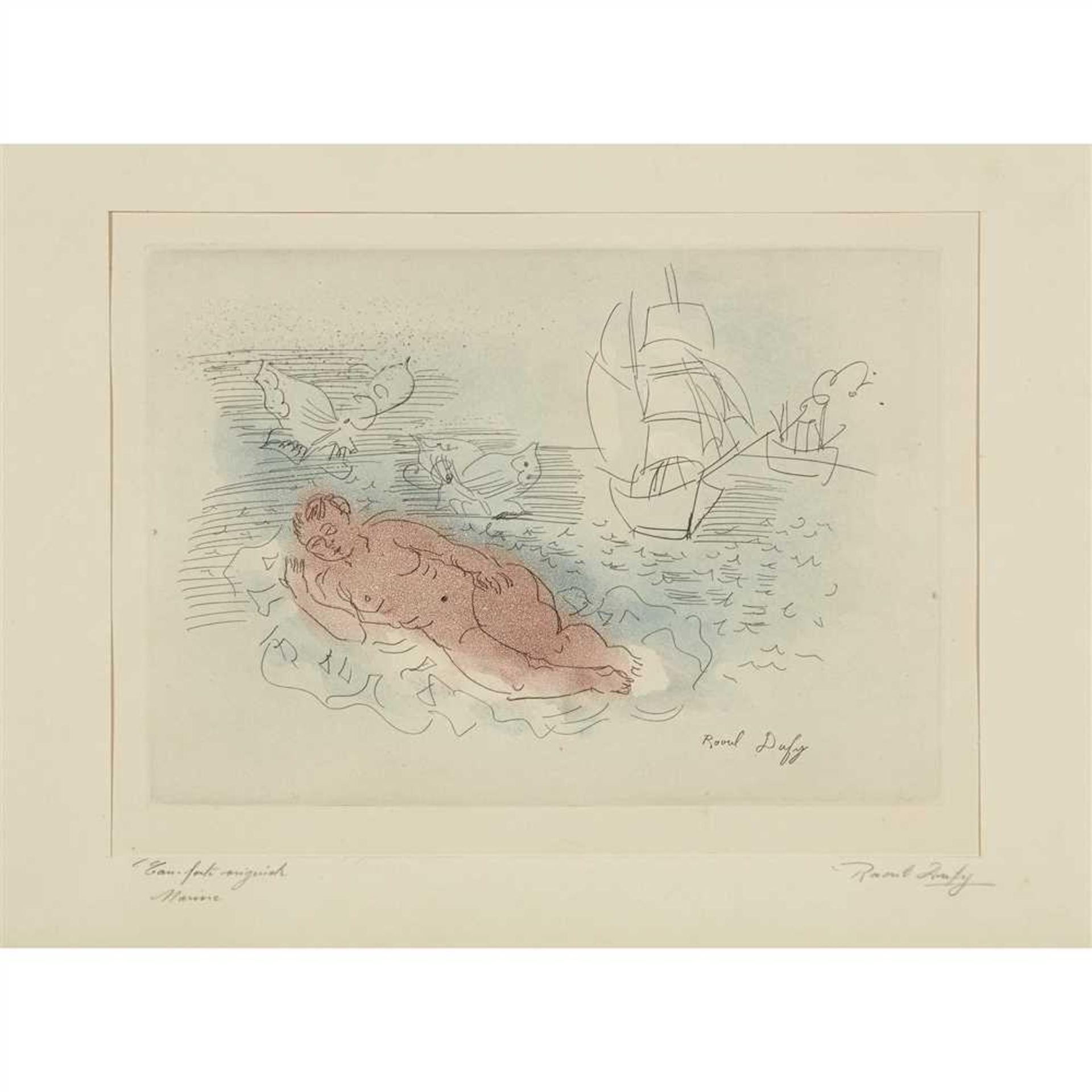 § RAOUL DUFY (FRENCH 1877-1953) BAIGNEUSE - 1930 Signed in plate, etching and aquatint, unframed (