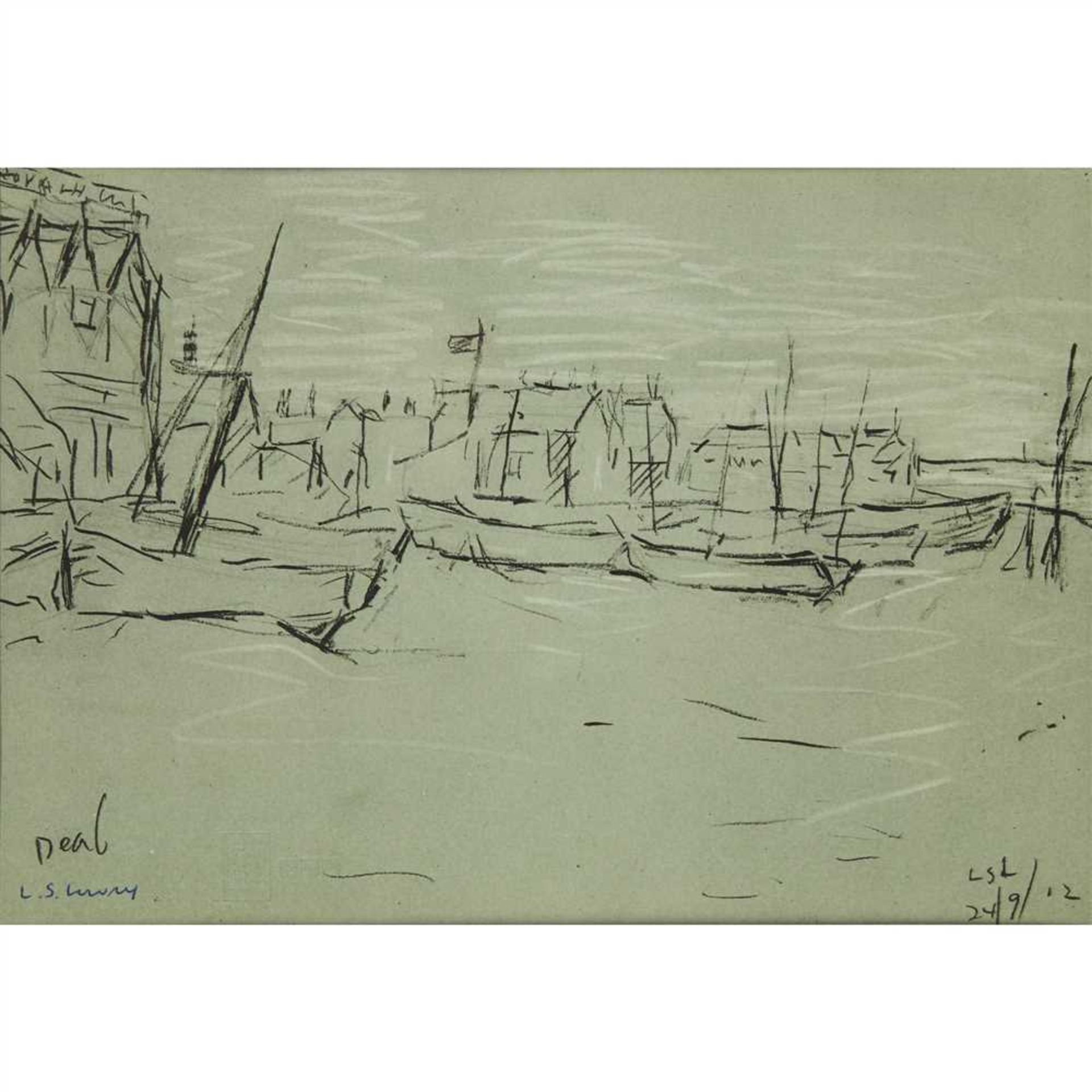 § LAURENCE STEPHEN LOWRY (BRITISH 1887-1976) DEAL Offset colour lithograph, signed and embossed with