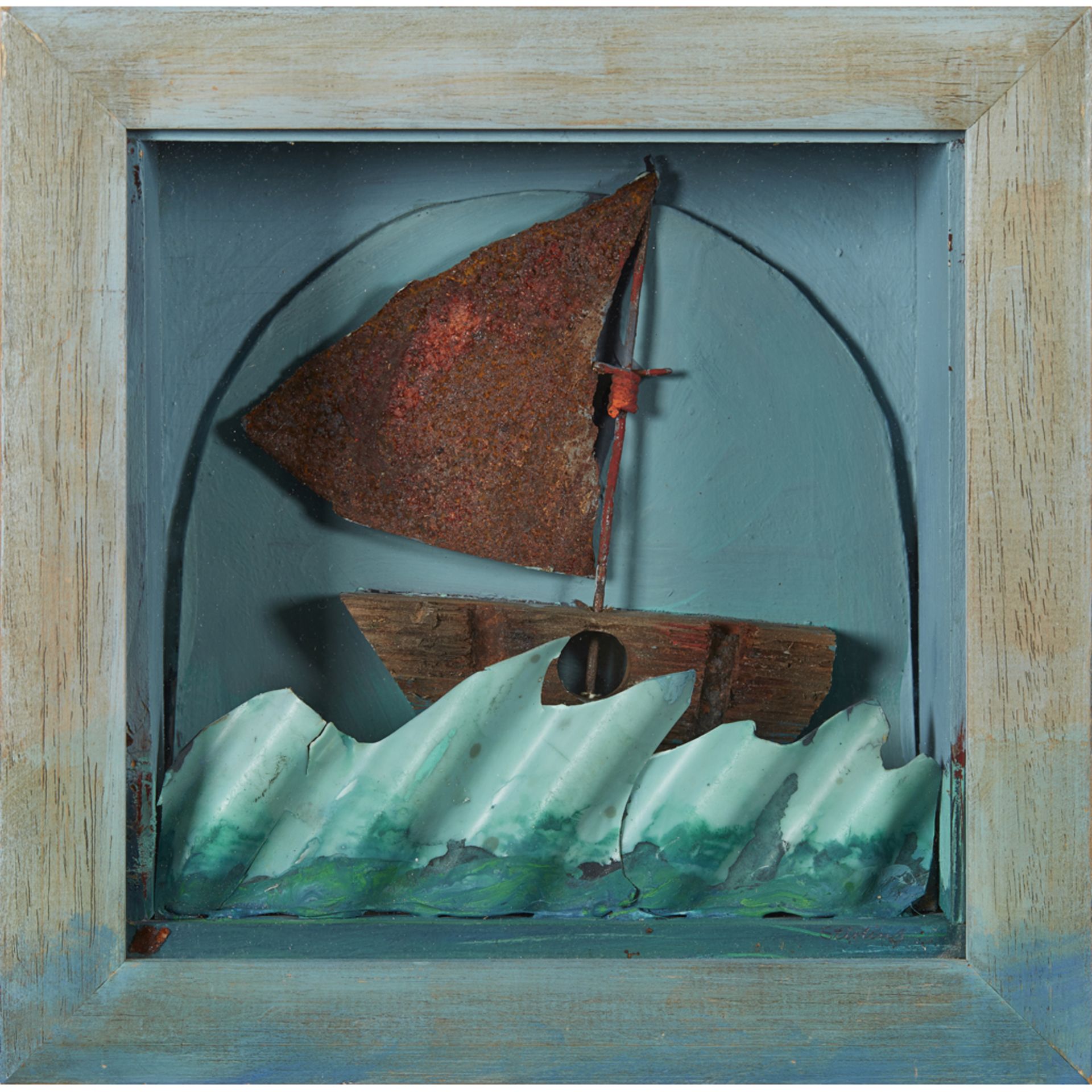 § DOROTHY STIRLING (SCOTTISH B.1939) SAILING BY, 1994 Mixed media assemblage (Dimensions: 20cm x - Image 2 of 2