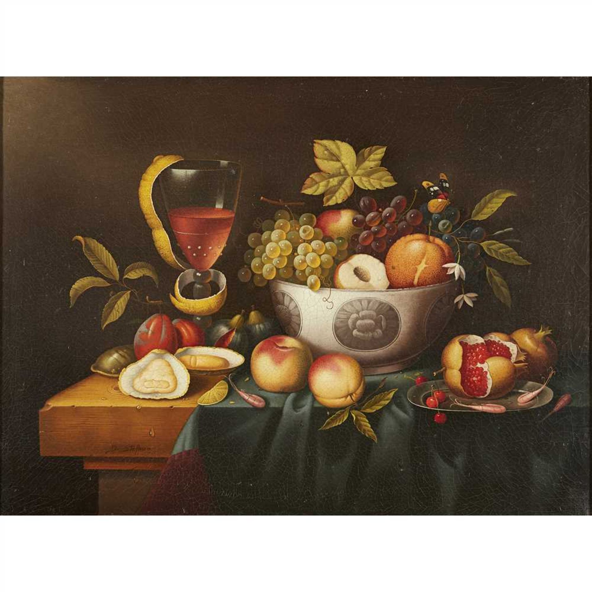 ALESSANDRO MAFFEI (ITALIAN CONTEMPORARY) FLEMISH STILL LIFE Signed D. Stefano, oil on canvas ( - Image 2 of 4