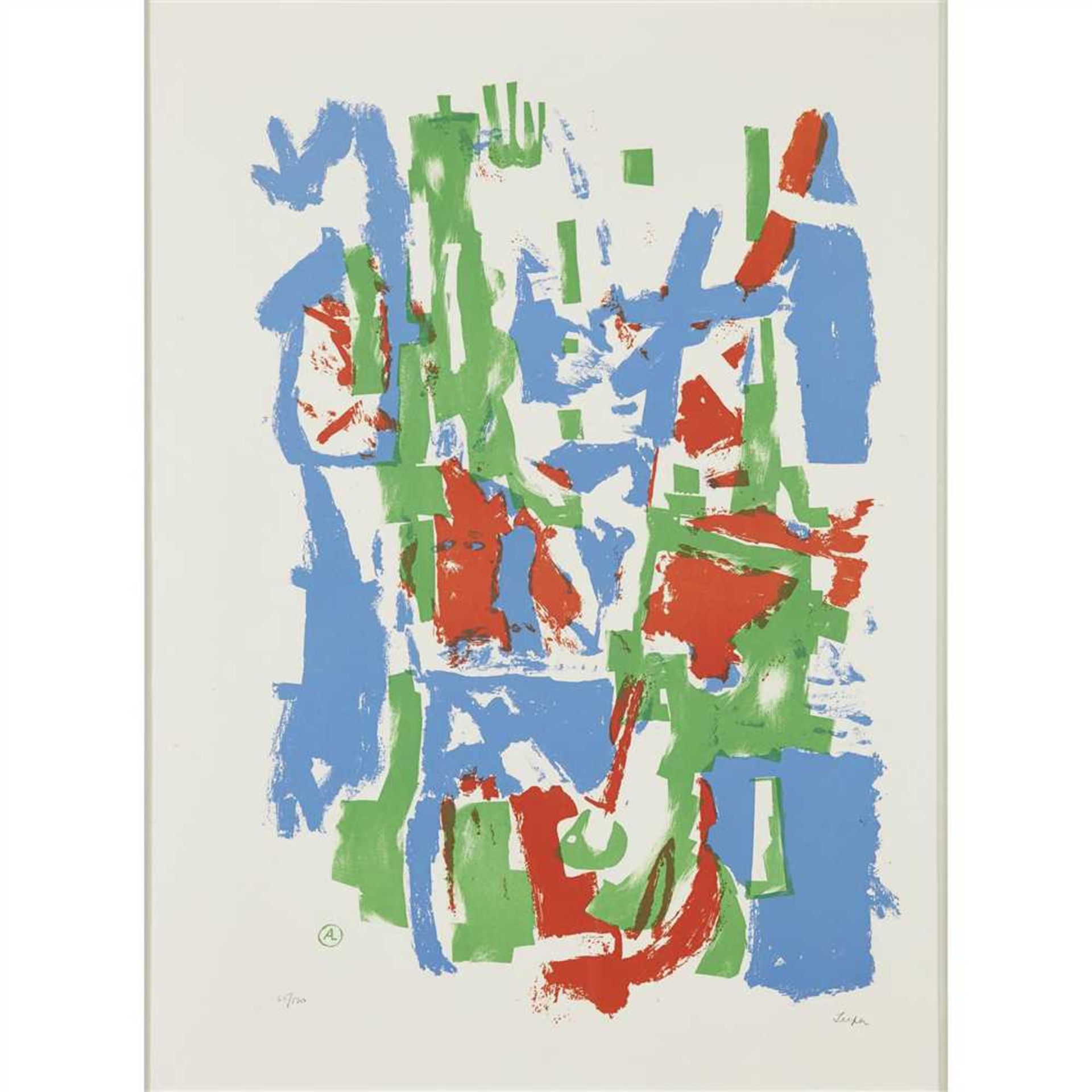 ALLEN LEEPA (AMERICAN 1919–2009) UNTITLED (ABSTRACT PRINT) Signed and numbered 65/120 in pencil to