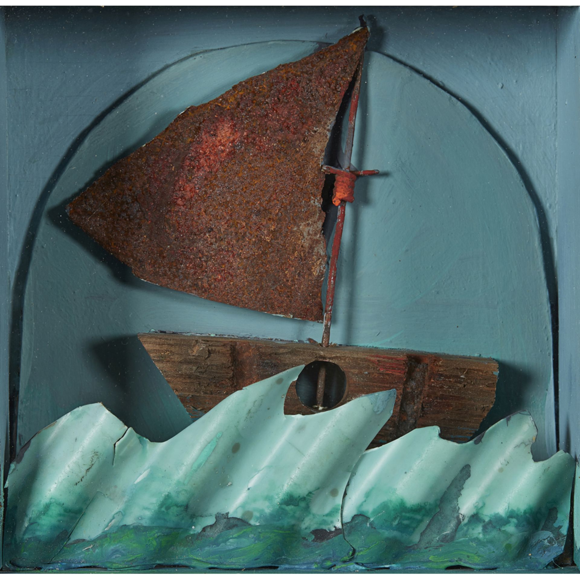 § DOROTHY STIRLING (SCOTTISH B.1939) SAILING BY, 1994 Mixed media assemblage (Dimensions: 20cm x