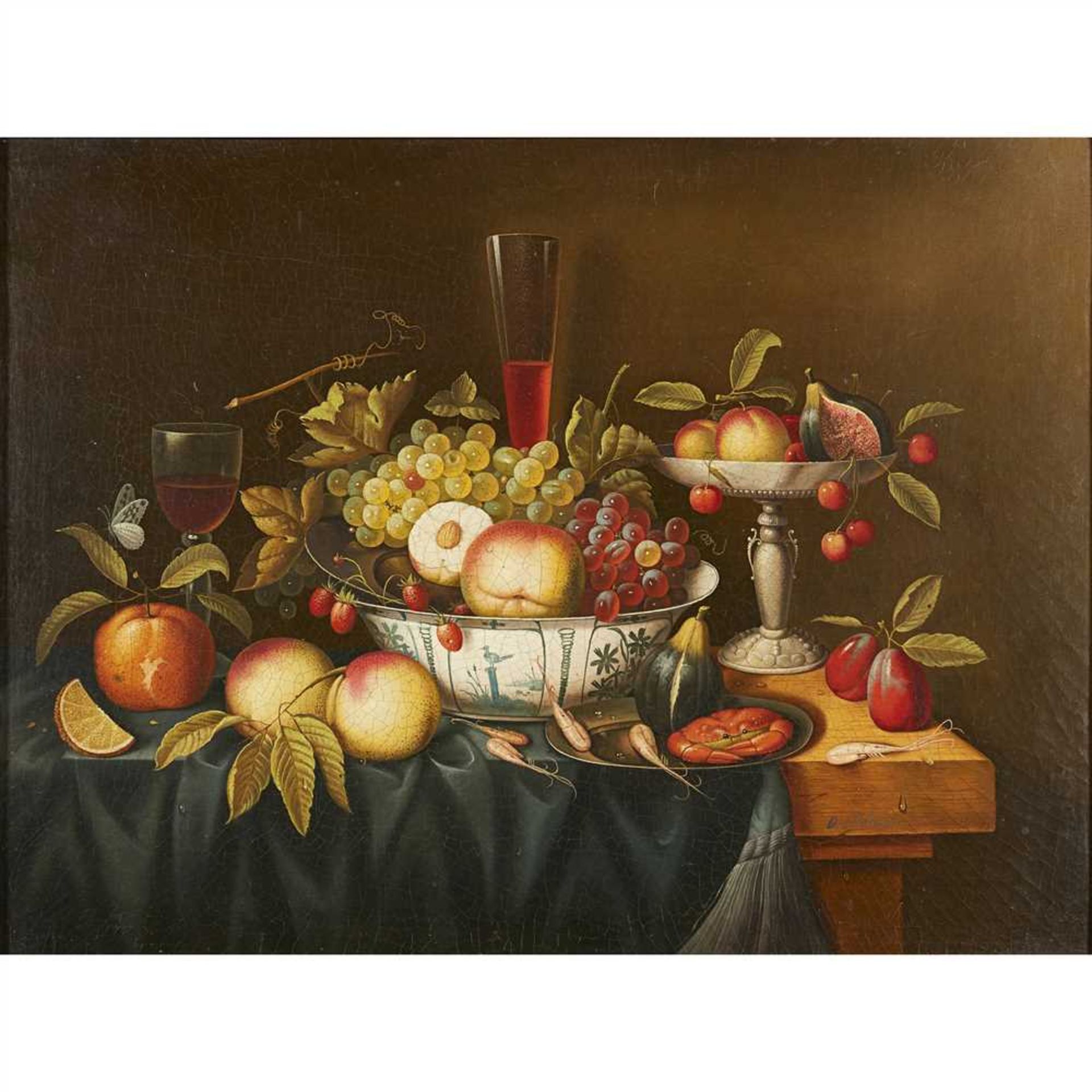 ALESSANDRO MAFFEI (ITALIAN CONTEMPORARY) FLEMISH STILL LIFE Signed D. Stefano, oil on canvas (