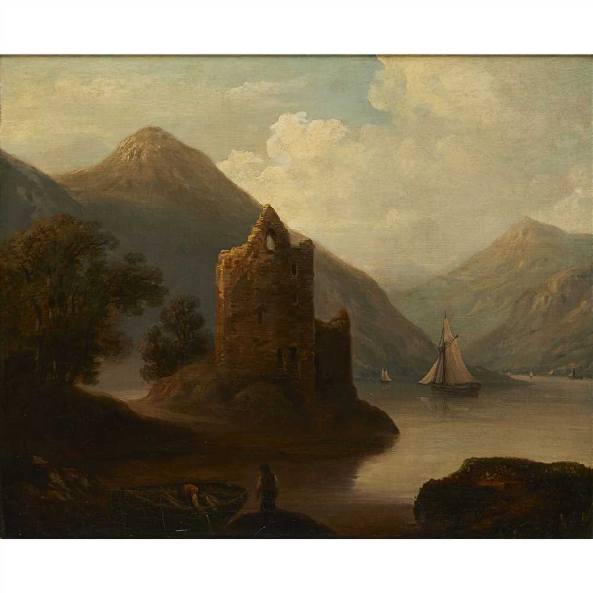 AFTER REV. JOHN THOMSON CARRICK CASTLE- LOCH GOIL Bears signature, oil on canvas (Dimensions: 49cm x