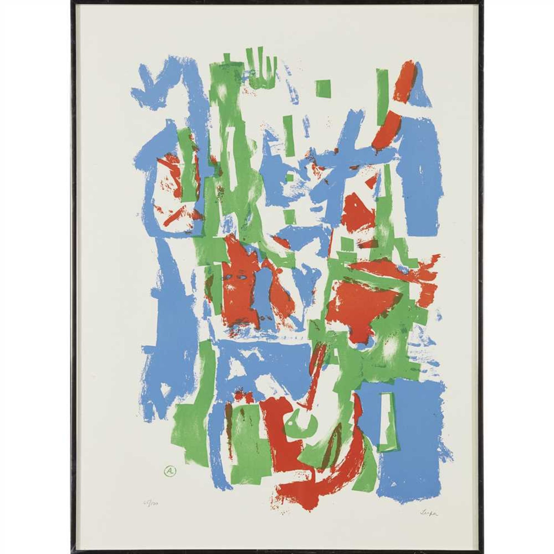 ALLEN LEEPA (AMERICAN 1919–2009) UNTITLED (ABSTRACT PRINT) Signed and numbered 65/120 in pencil to - Image 2 of 2