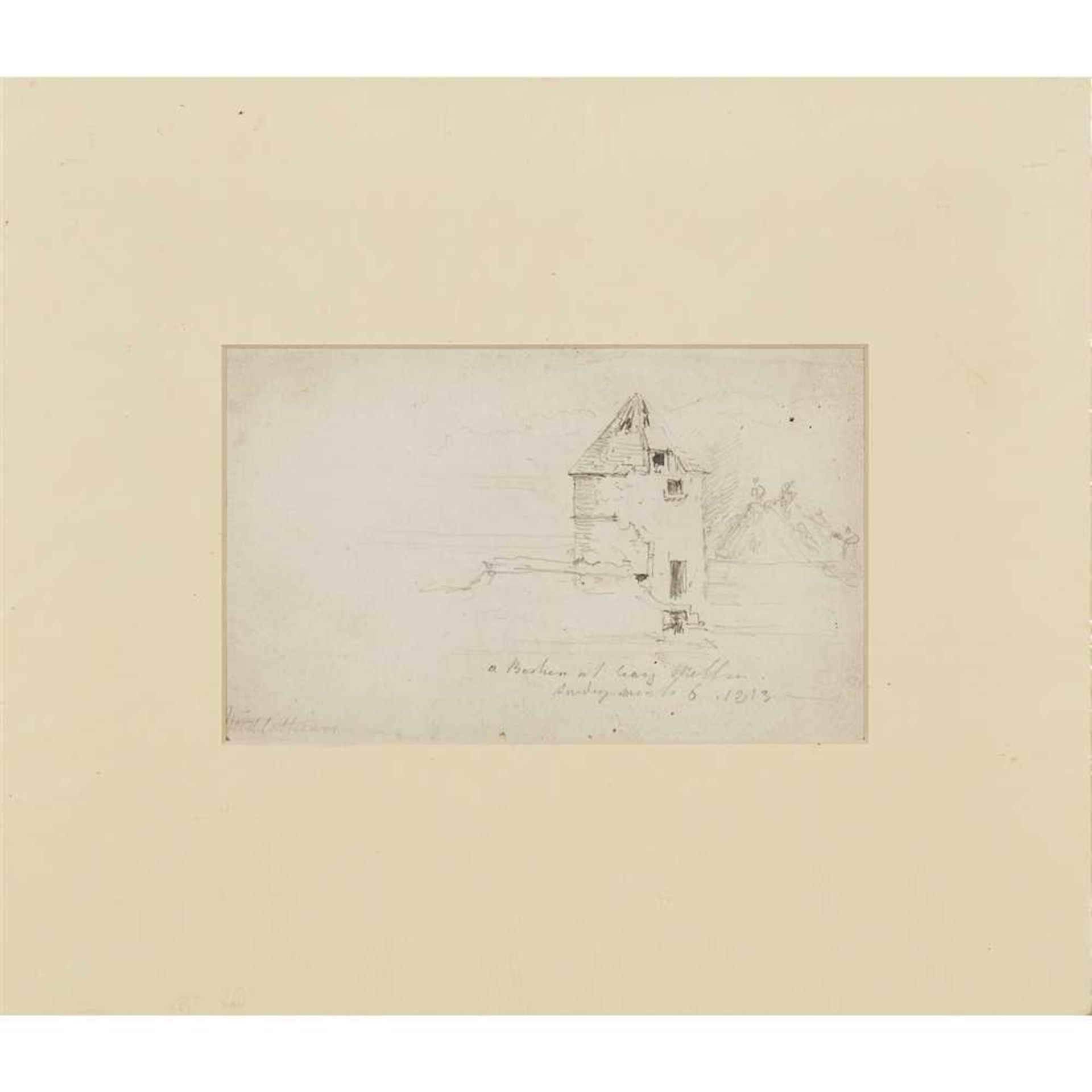 ALEXANDER NASMYTH (SCOTTISH 1758-1840) RAVENSHEUGH CASTLE Signed and inscribed in pencil to - Image 5 of 5