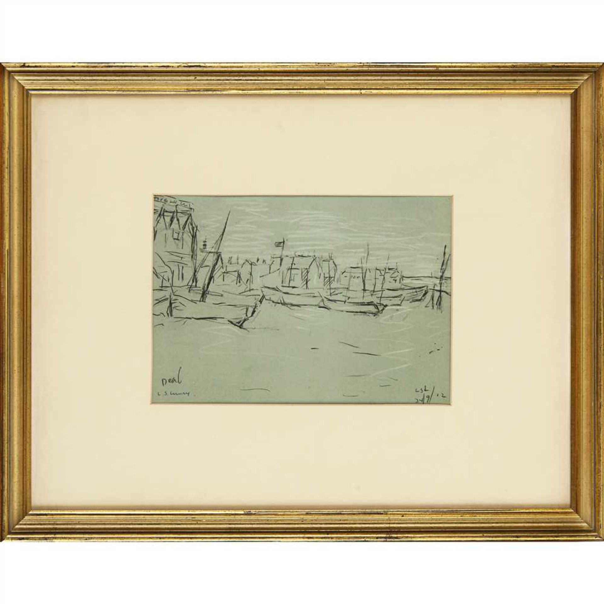 § LAURENCE STEPHEN LOWRY (BRITISH 1887-1976) DEAL Offset colour lithograph, signed and embossed with - Image 2 of 2