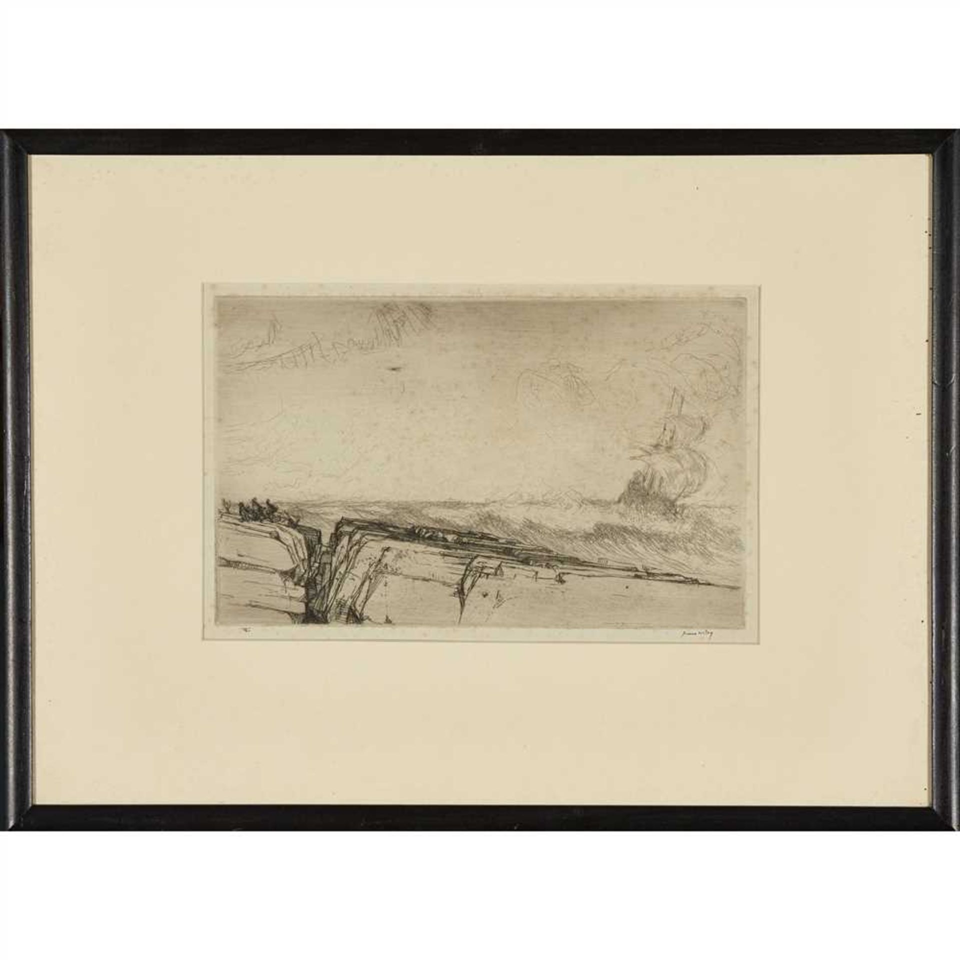 § JAMES MCBEY (SCOTTISH 1883-1959) A DESERTED OASIS Signed, numbered XV to margin, etching and - Image 4 of 5