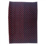 PRESTIGE EWE CLOTH GHANA / TOGO cotton, square patches of black and parallel red bands on a black