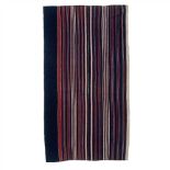 YORUBA SHAWL NIGERIA cotton, woven with red, navy, white and blue stripes (Dimensions: 150 x 82cm)(
