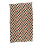 EWE MANS CLOTH GHANA / TOGO cotton, in weft faced style with a checkerboard pattern of red, green,