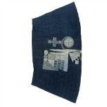 YORUBA MANS ROBE, AGBADA NIGERIA silk and hand spun cotton, with a stitched pattern across the