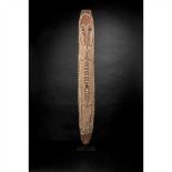 PAPUAN GULF GOPE BOARD KIKORI RIVER DELTA, PAPUA NEW GUINEA carved wood and pigment, with an