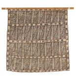 SAMOAN TAPA CLOTH, SIAPO MAMANU SAMOA pigment on bark cloth, of rectangular form, with panels