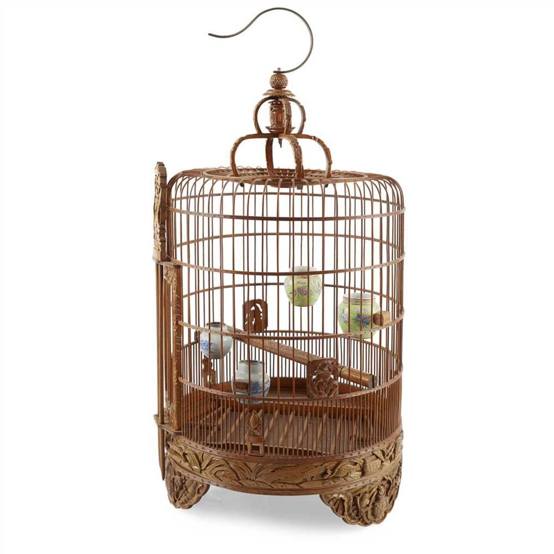 BAMBOO BIRD CAGE 20TH CENTURY