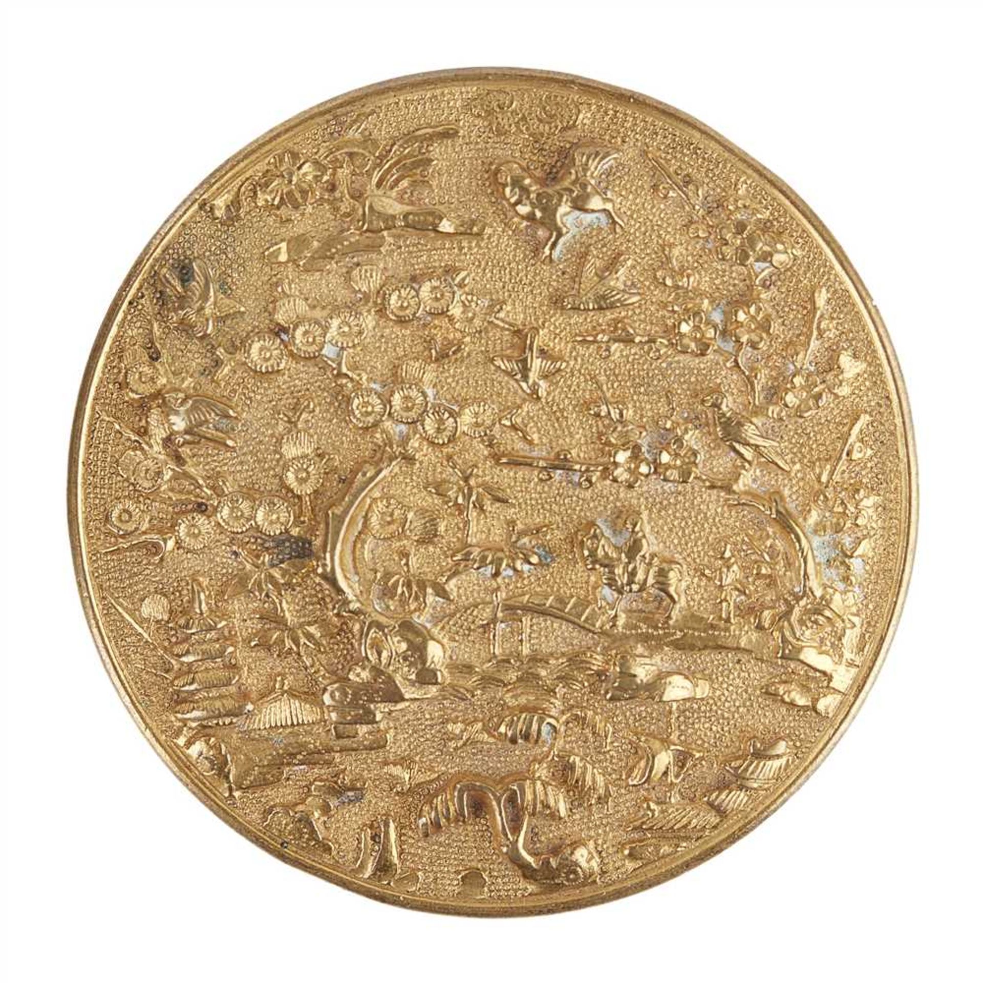 GILT-SILVER CIRCULAR BOX AND COVER QING DYNASTY, 18TH CENTURY - Image 2 of 2