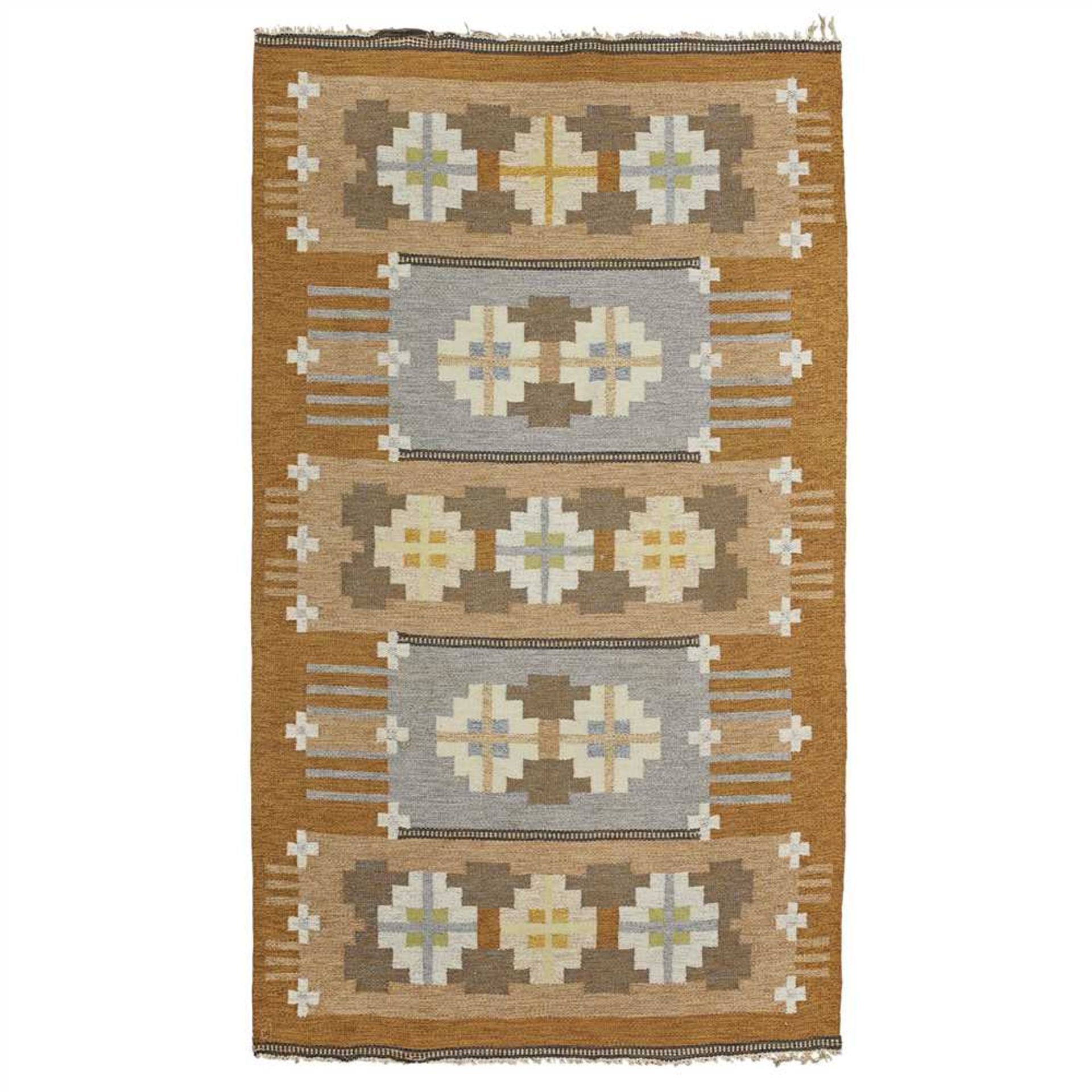 Ingegerd Silow (Swedish 20th Century) Flat weave rug