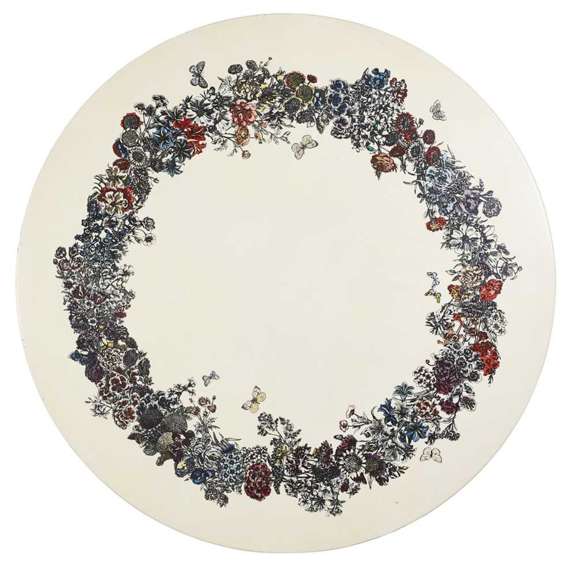 § Piero Fornasetti (Italian 1913-1988) 'Ring of Flowers' table top, 1950s - Image 2 of 2